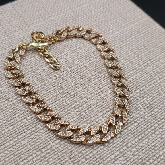 10.5 To 12.5 Inch Iced Out Miami Cuban Link Kids Necklace A7181 - Picture 2 of 6
